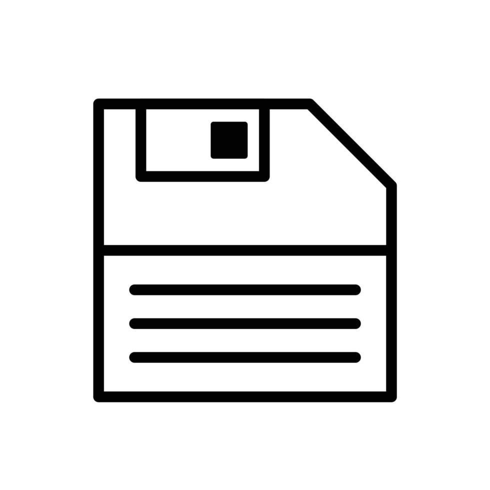 ilustración de vector de icono de guardar datos. signo de unidad de disco plano para web.