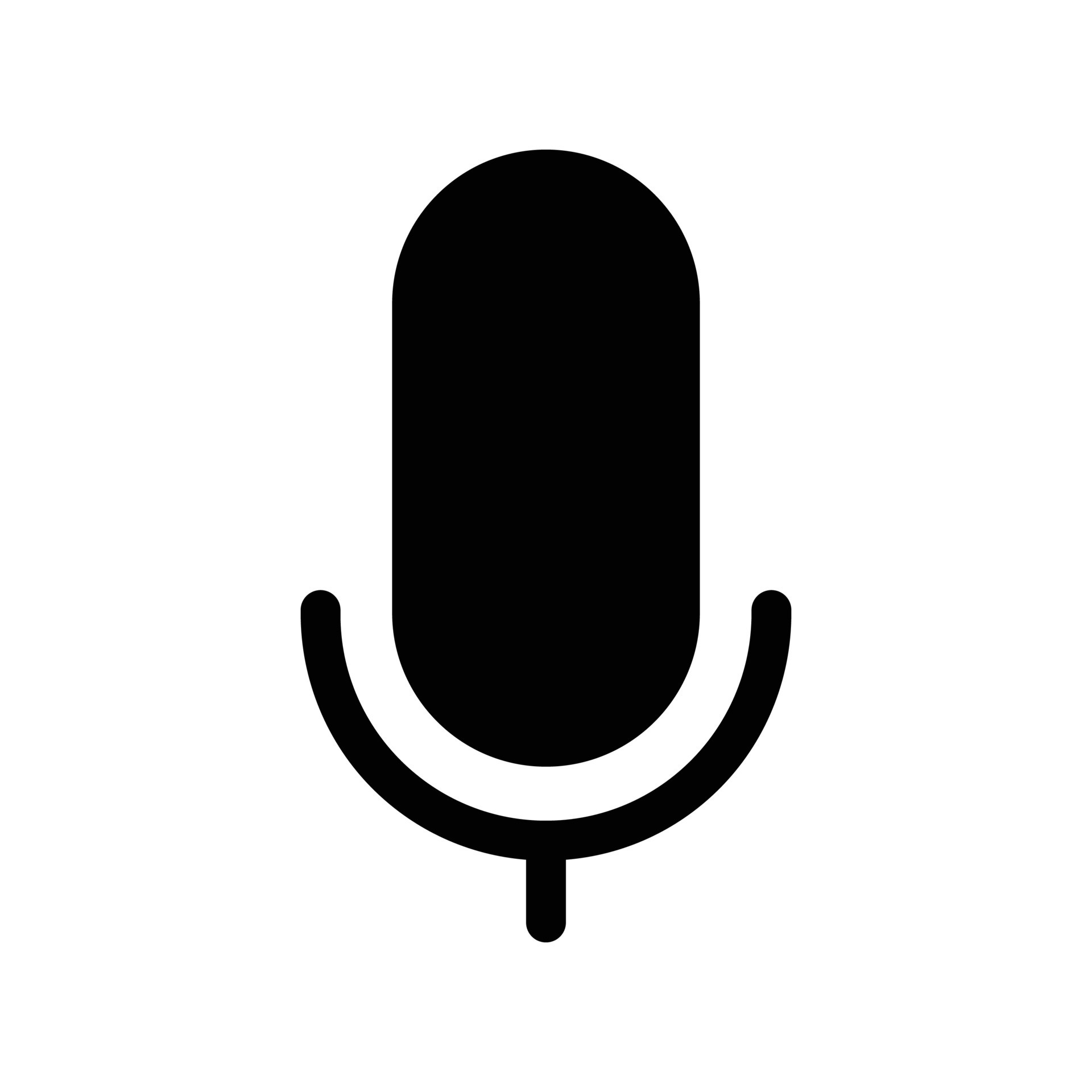 Flat Microphone icon vector illustration. Mic, voice recorder, mouth