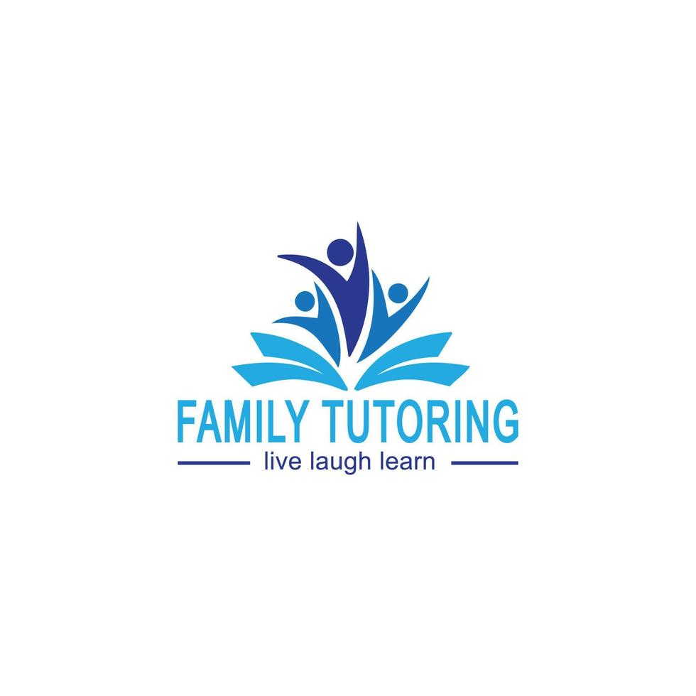logotipo de tutoría familiar vector