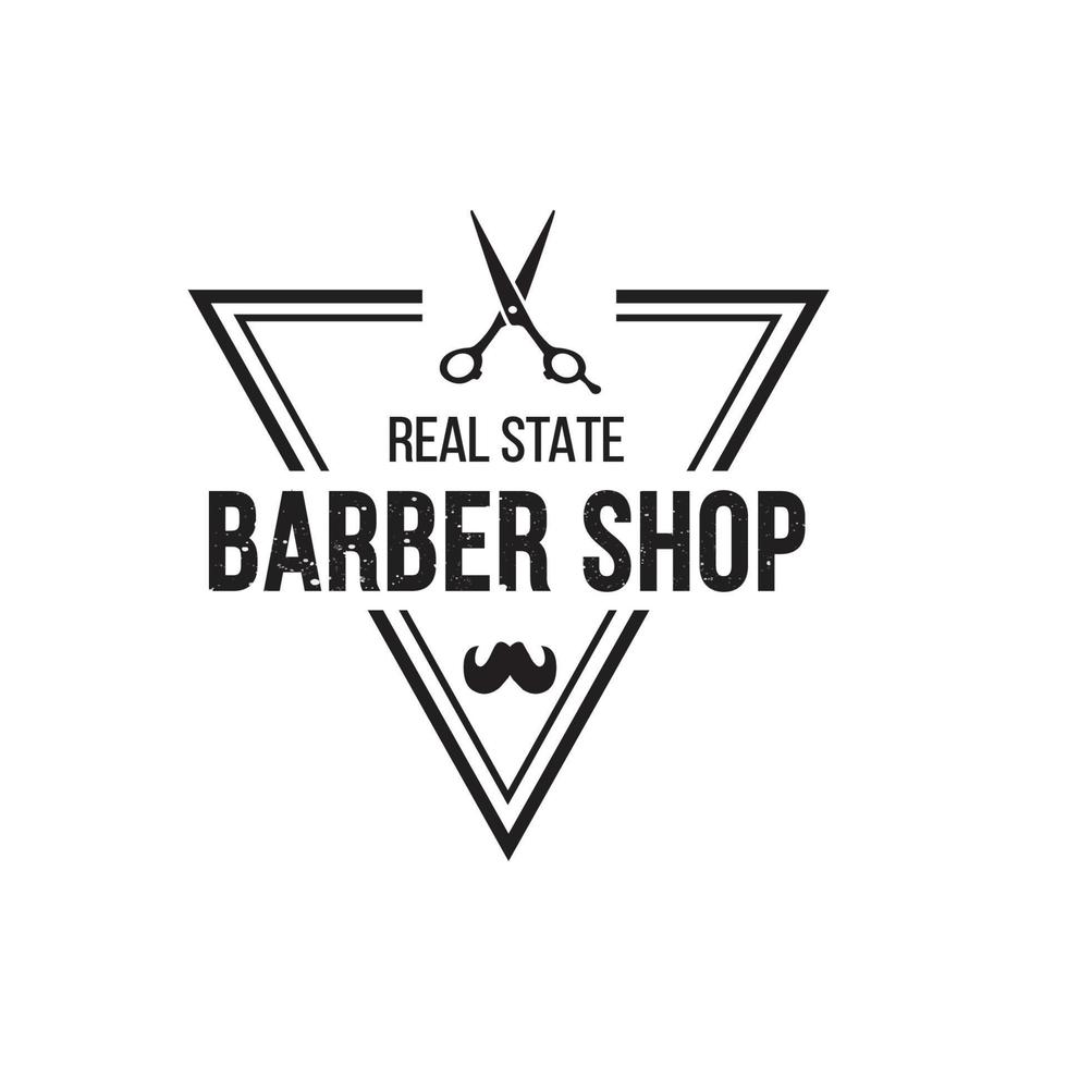 Real State Barber Shop vector