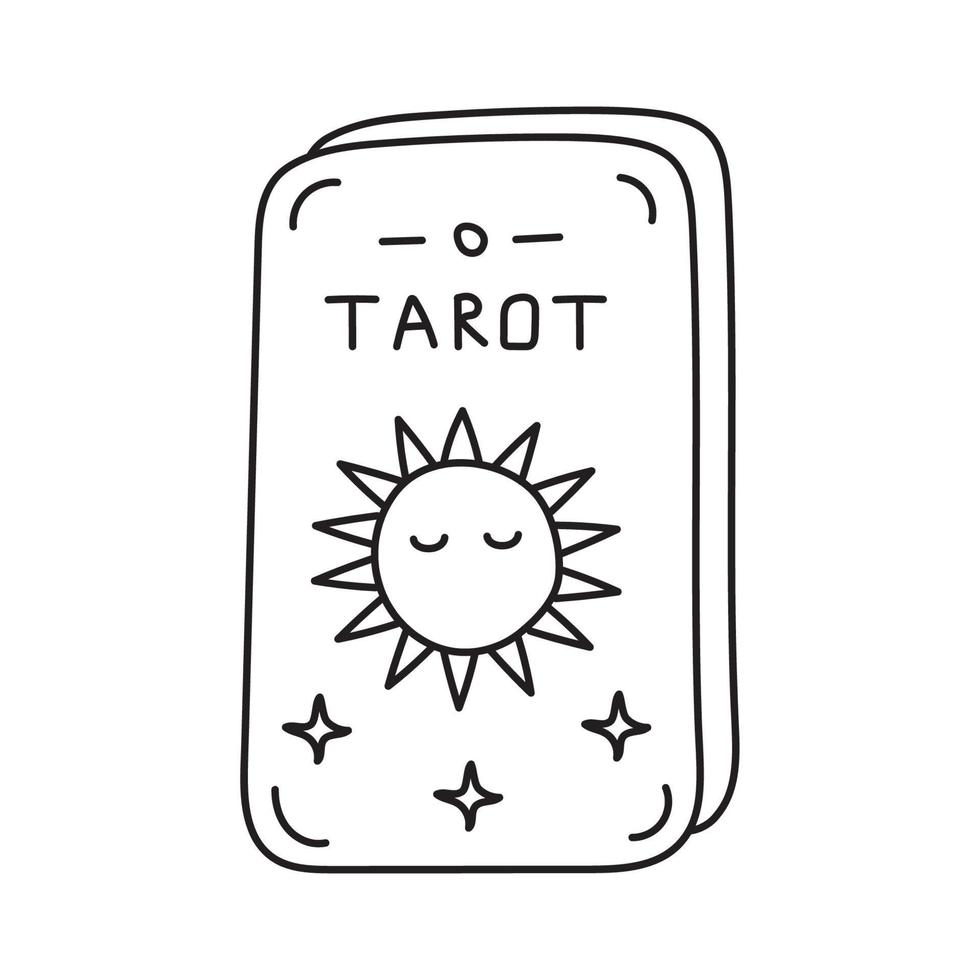 dibujado a mano ilustración de la carta del tarot vector