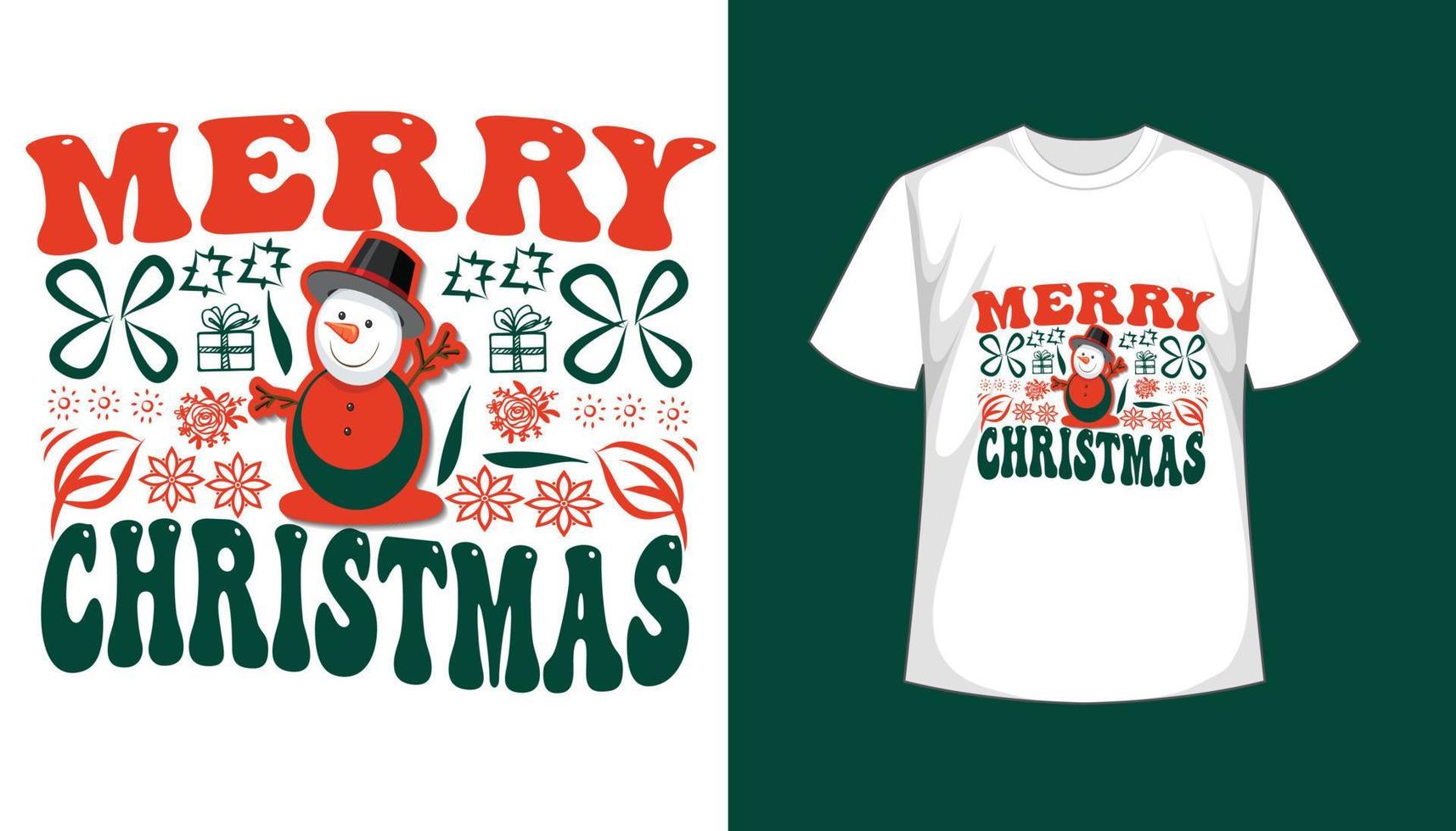 merry christmas t-shirt design vector