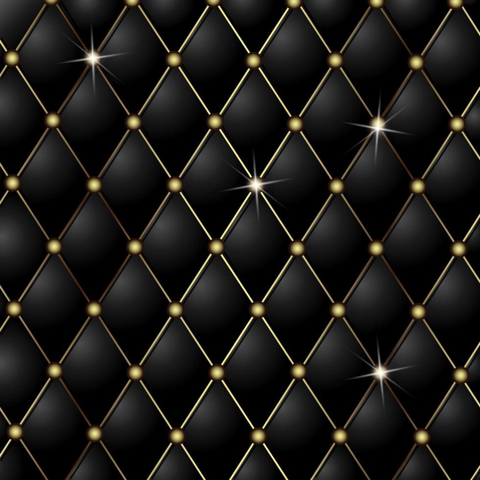 black and gold quilted background vector