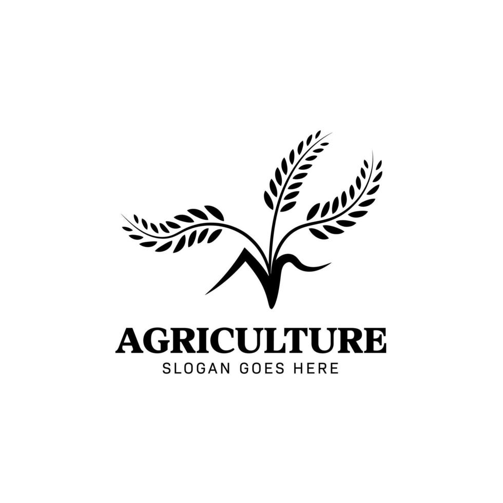 Agriculture logo design in abstract style, organic sign symbol. vector