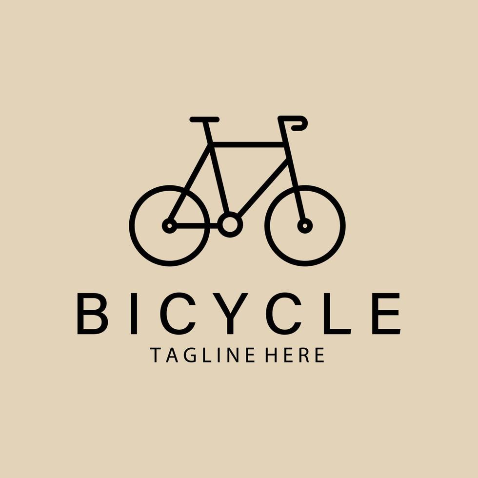 logotipo de arte de línea de bicicleta, icono y símbolo, diseño de ilustración vectorial vector