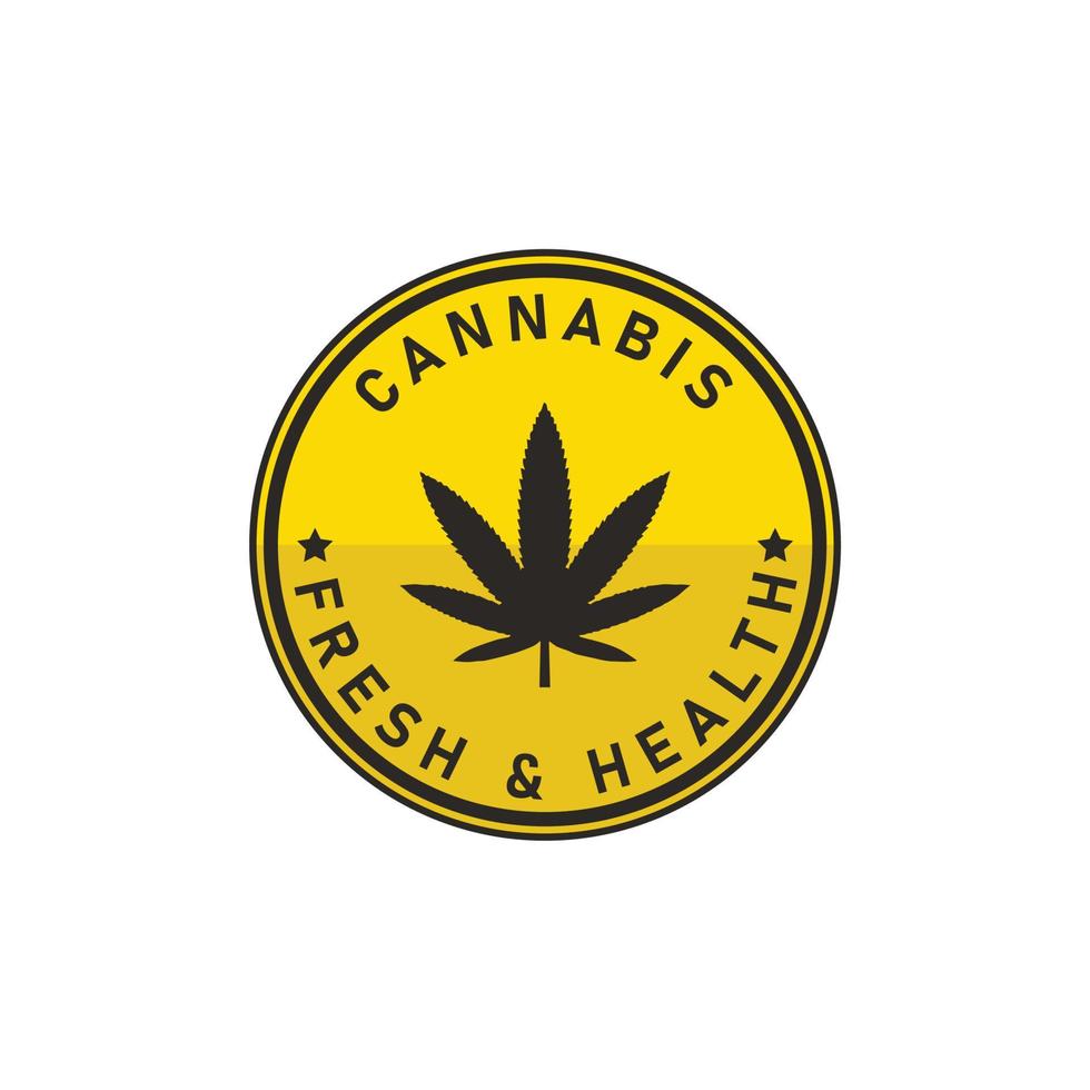 logotipo de la etiqueta de la marca de cannabis vector