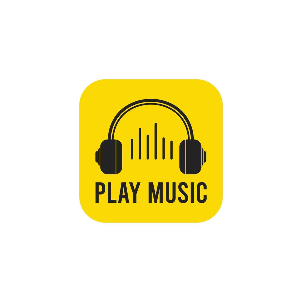play music brand logo vector