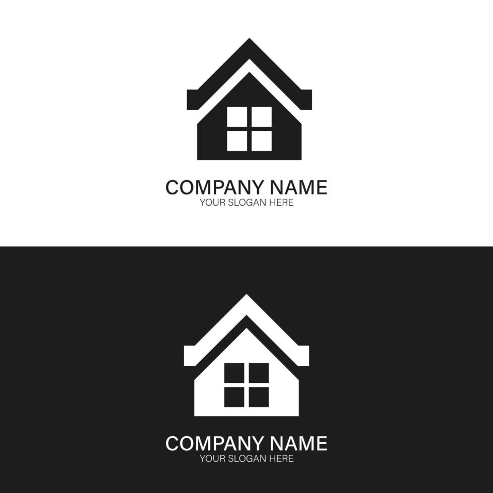 diseño simple del logotipo de la empresa inmobiliaria vector