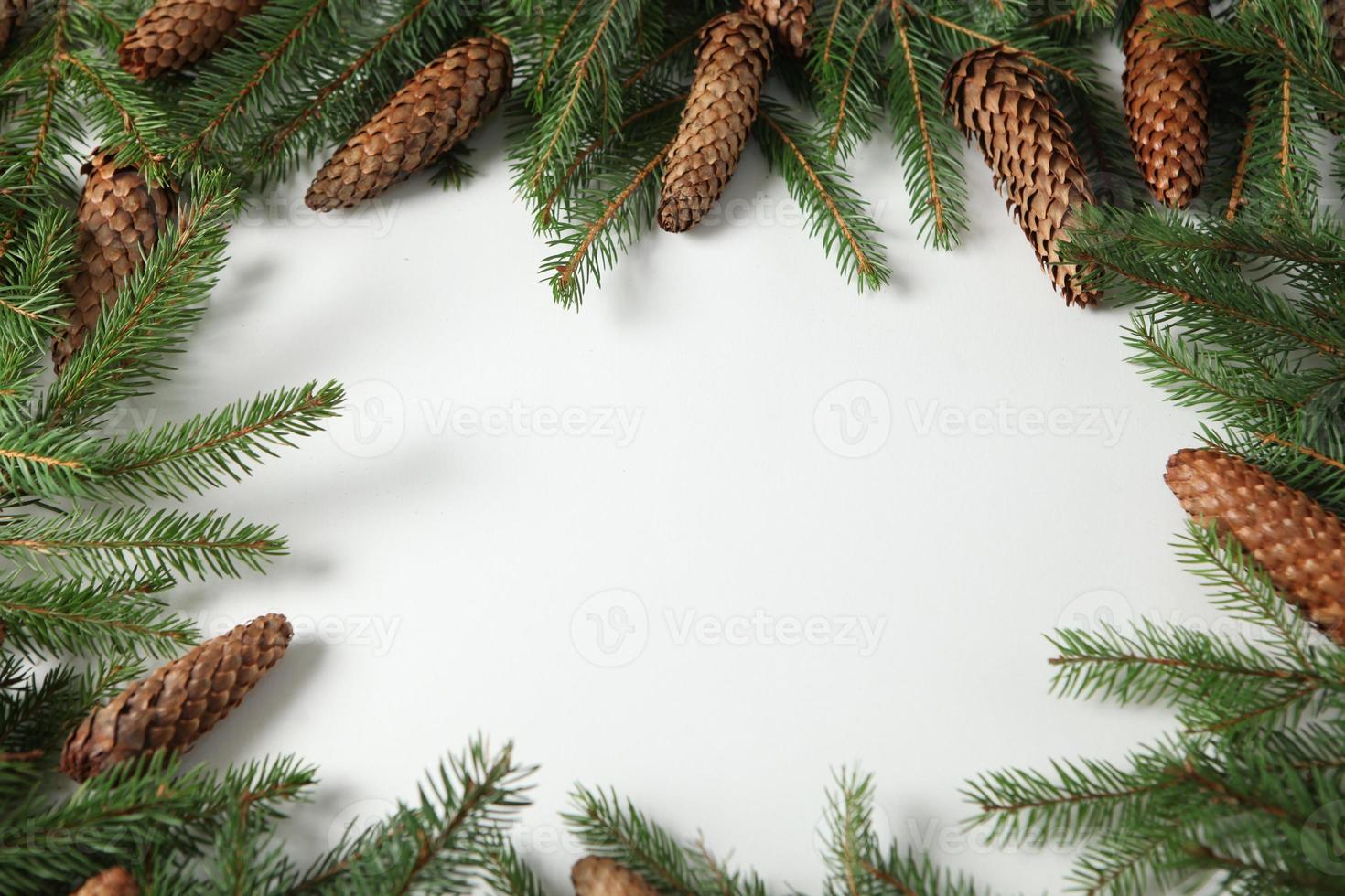 Original Christmas tree background. Merry Christmas tree greeting card. Happy New Year 2023 photo