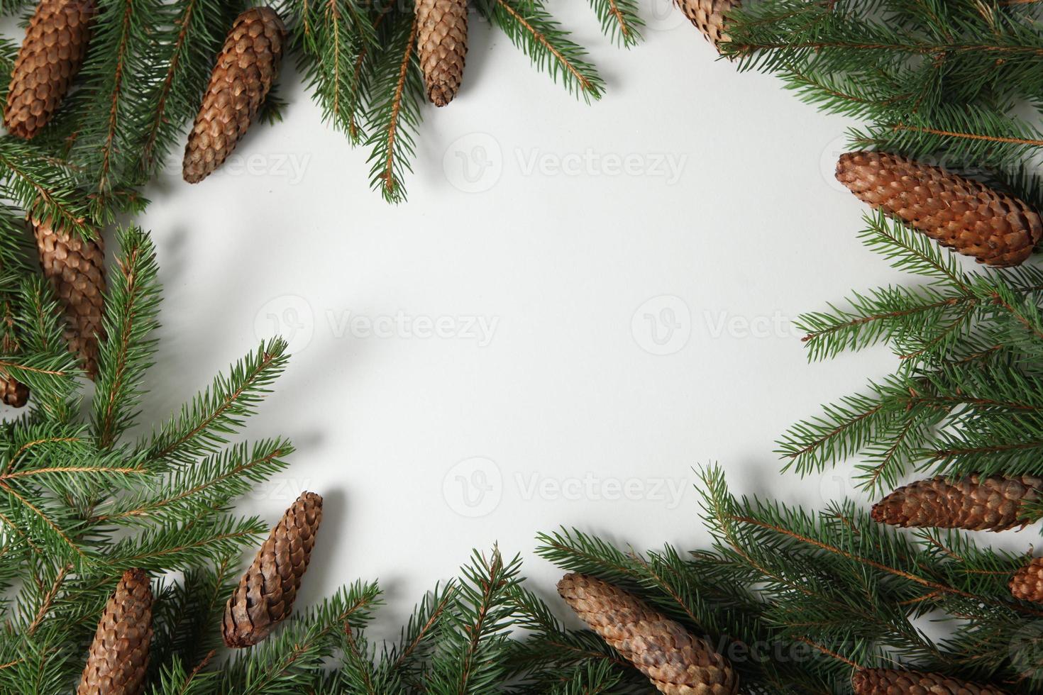 Original Christmas tree background. Merry Christmas tree greeting card. Happy New Year 2023 photo