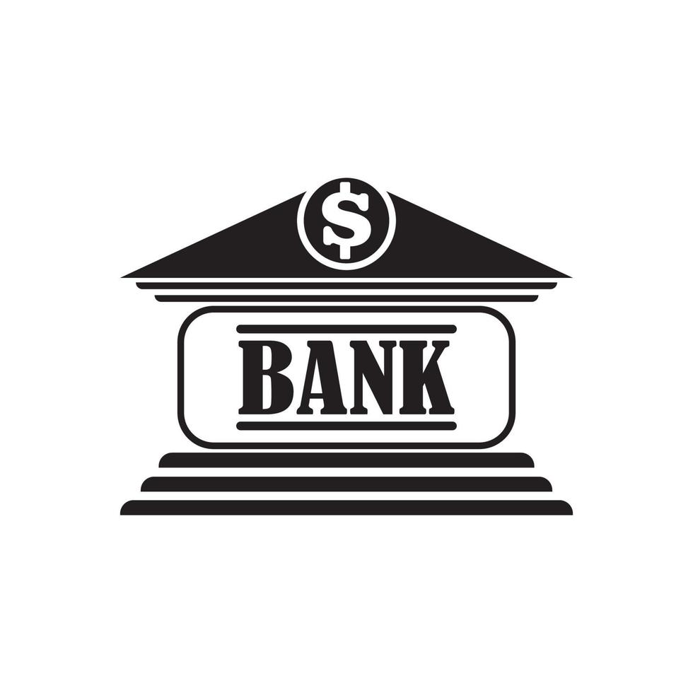 diseño de vector de logotipo de icono de banco