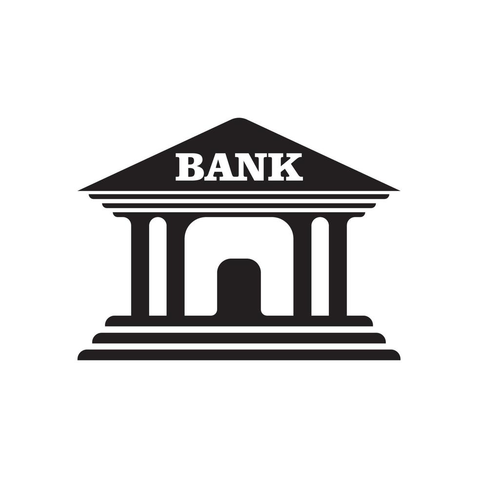 diseño de vector de logotipo de icono de banco