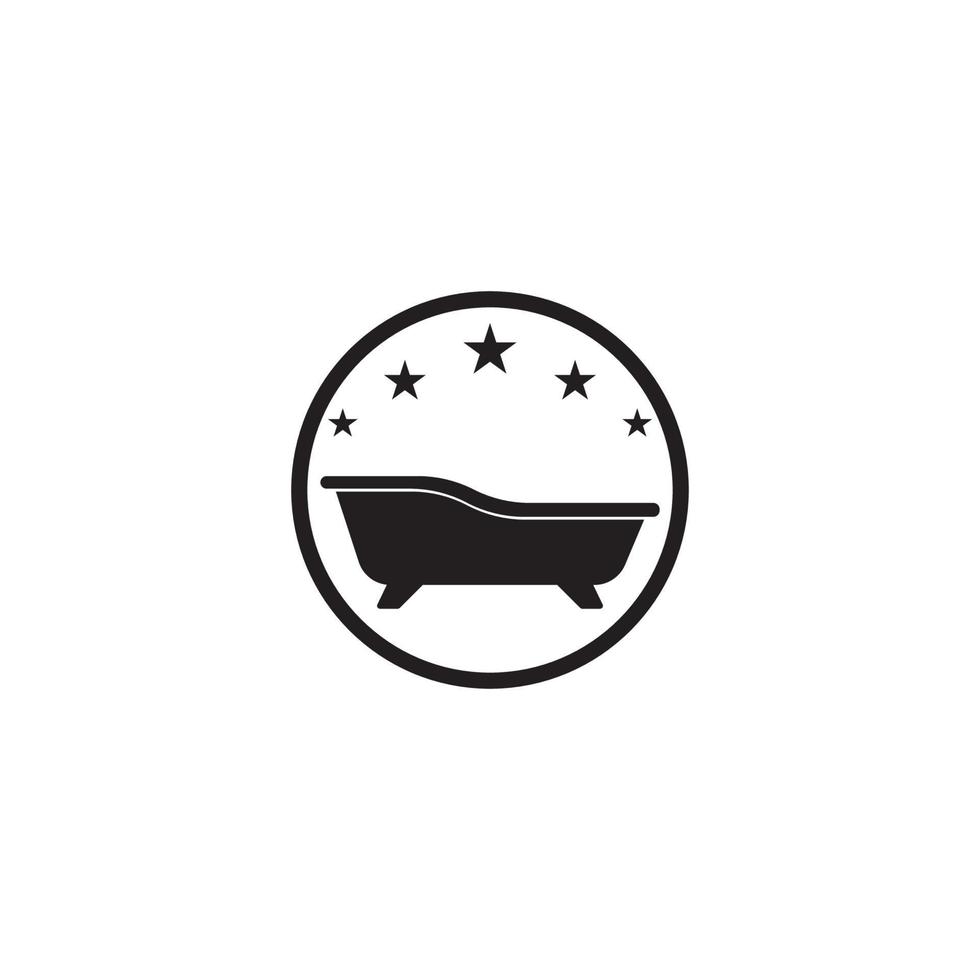 bathtub icon logo vector
