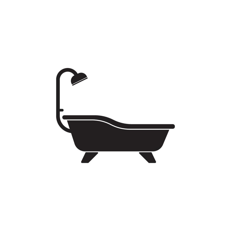 bathtub icon logo vector