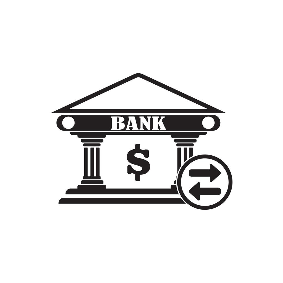 diseño de vector de logotipo de icono de banco