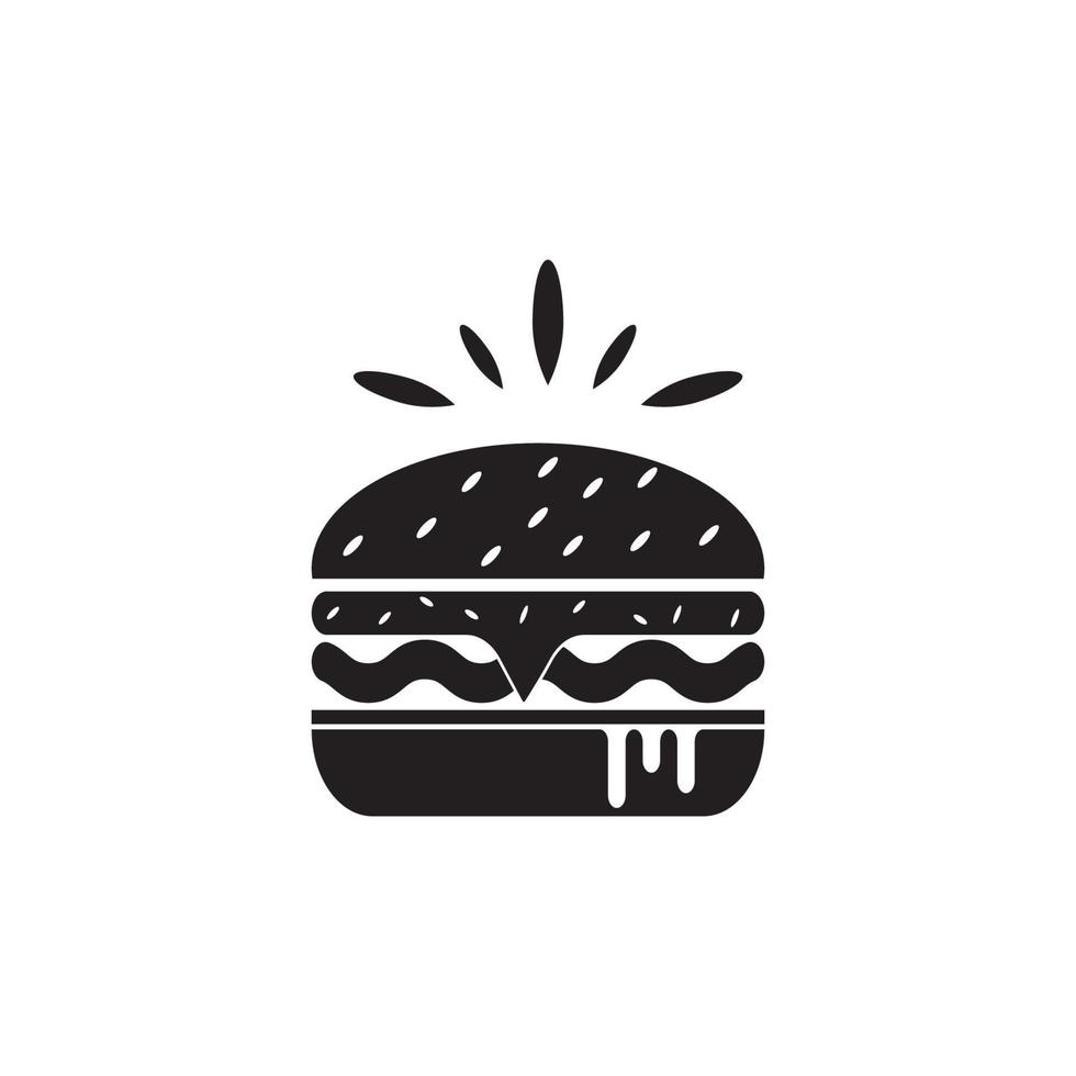 ilustración de icono de vector de logotipo de hamburguesa