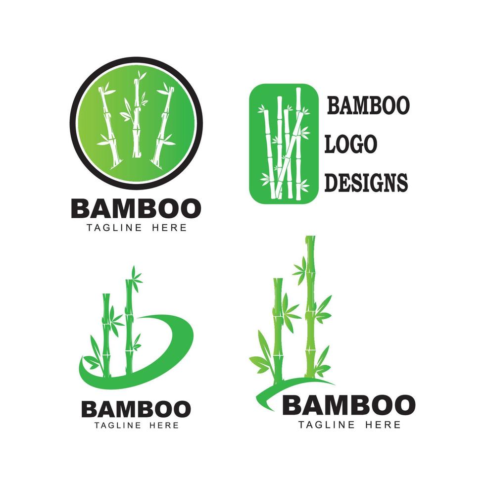 icono de vector de logotipo de bambú