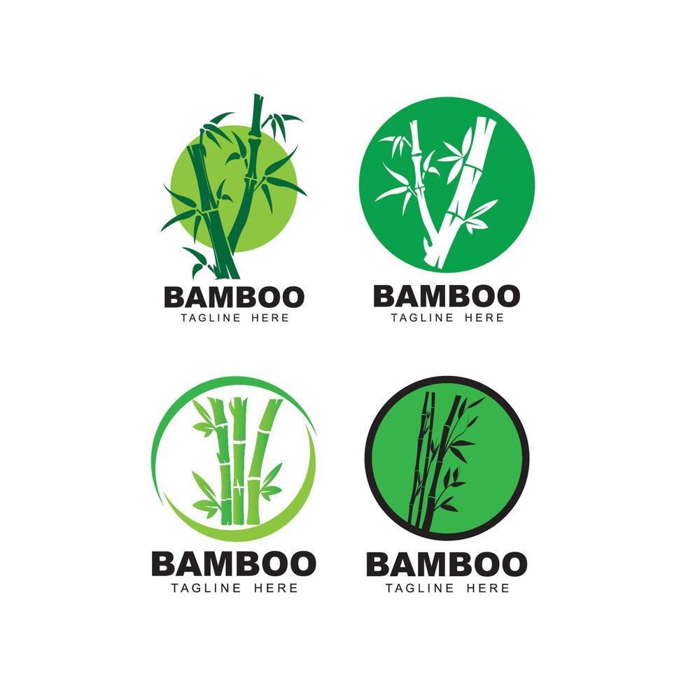 icono de vector de logotipo de bambú