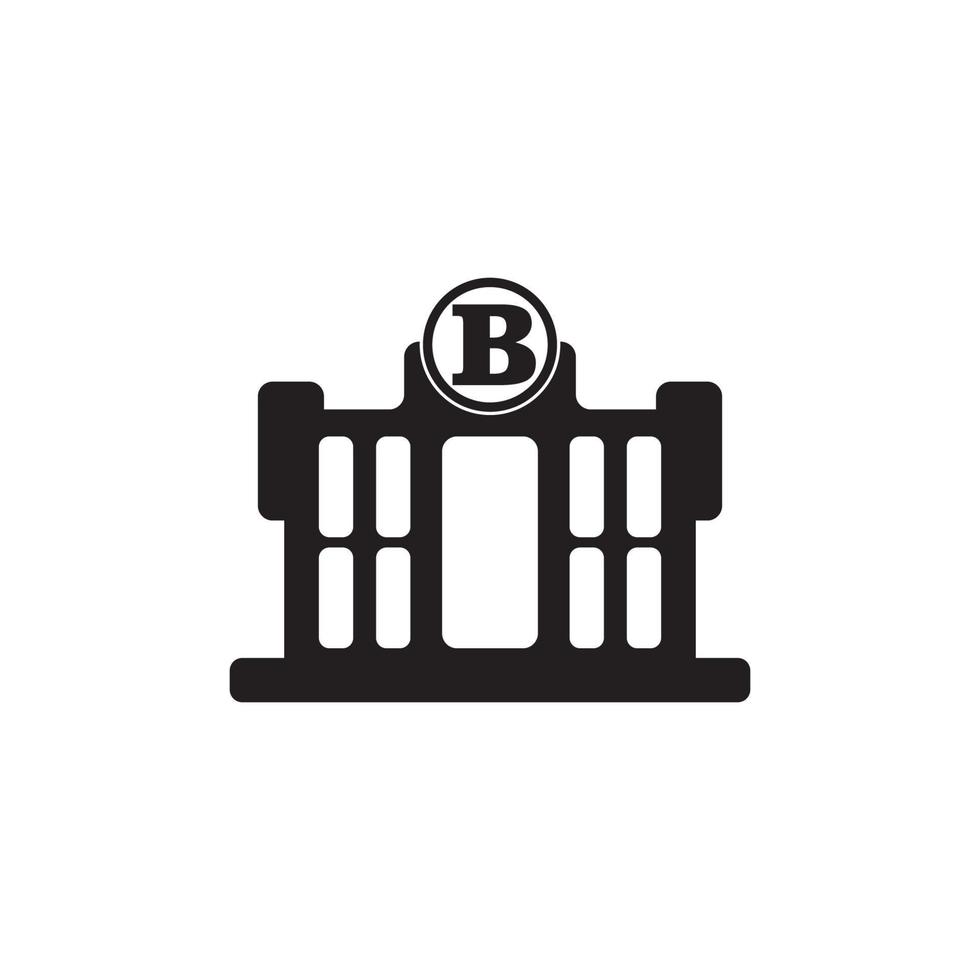 diseño de vector de logotipo de icono de banco