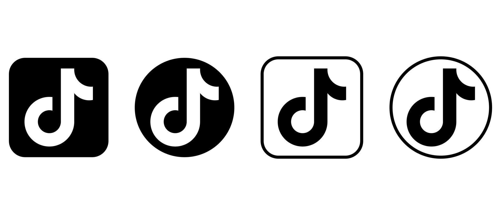 Set of Tik Tok icons vector