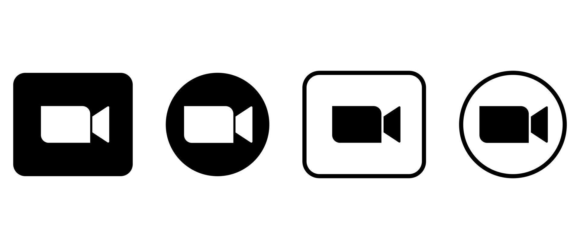 Zoom black camera icons 13949184 Vector Art at Vecteezy
