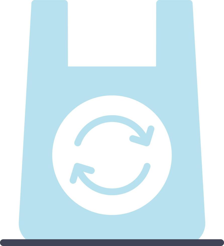 Plastic Bag Flat Icon vector