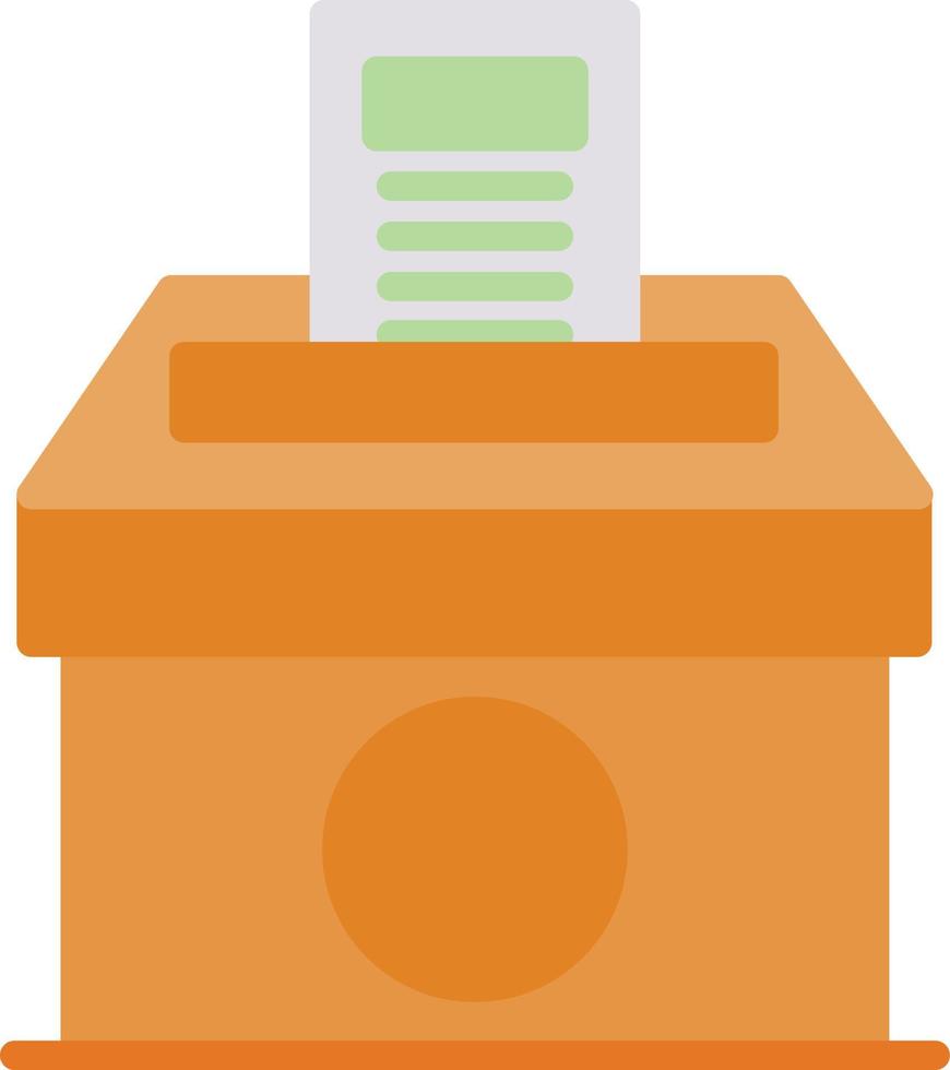 icono plano de papel de votación vector