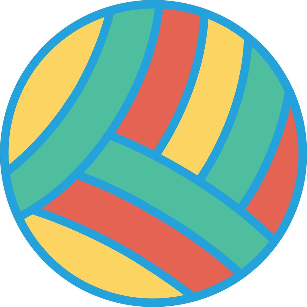 icono plano de voleibol vector