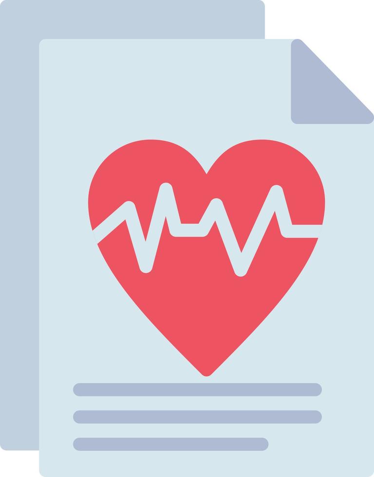 icono plano de cardiograma vector