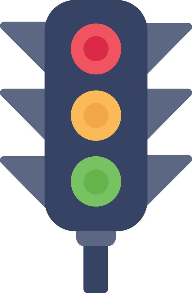 Traffic Lights Flat Icon vector