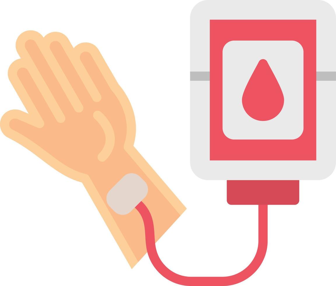 icono plano de donación de sangre vector