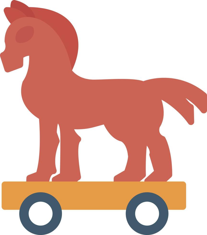 Trojan Horse Flat Icon vector