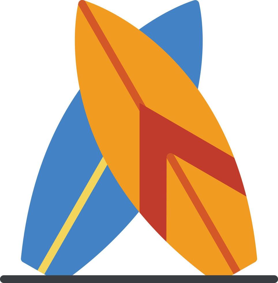 Surfing Flat Icon vector