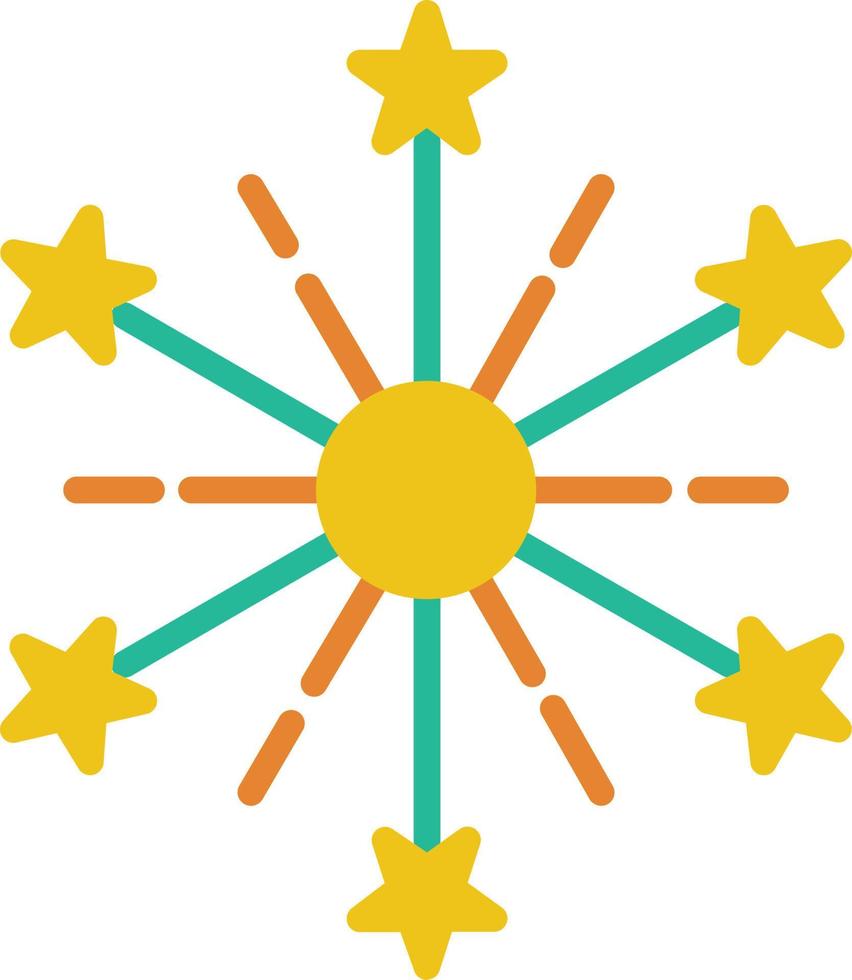 Fireworks Flat Icon vector