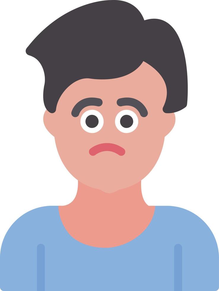 Worry Flat Icon vector