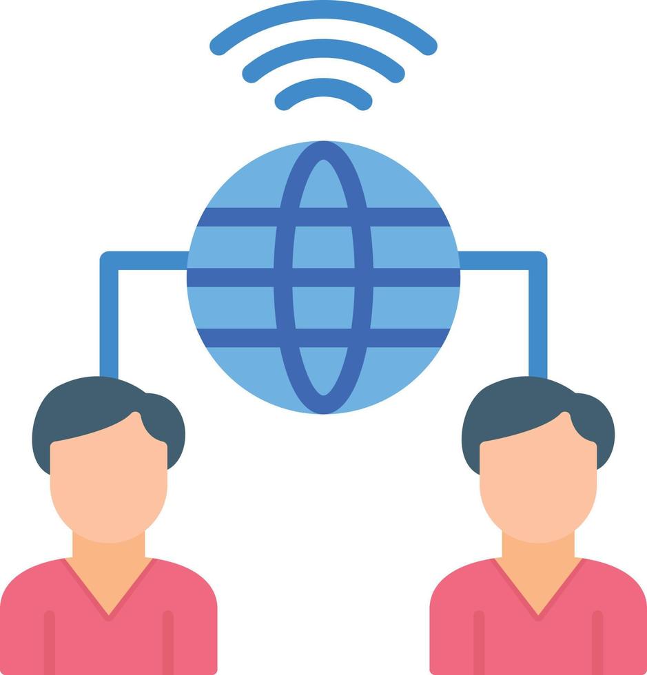 Network Connection Flat Icon vector