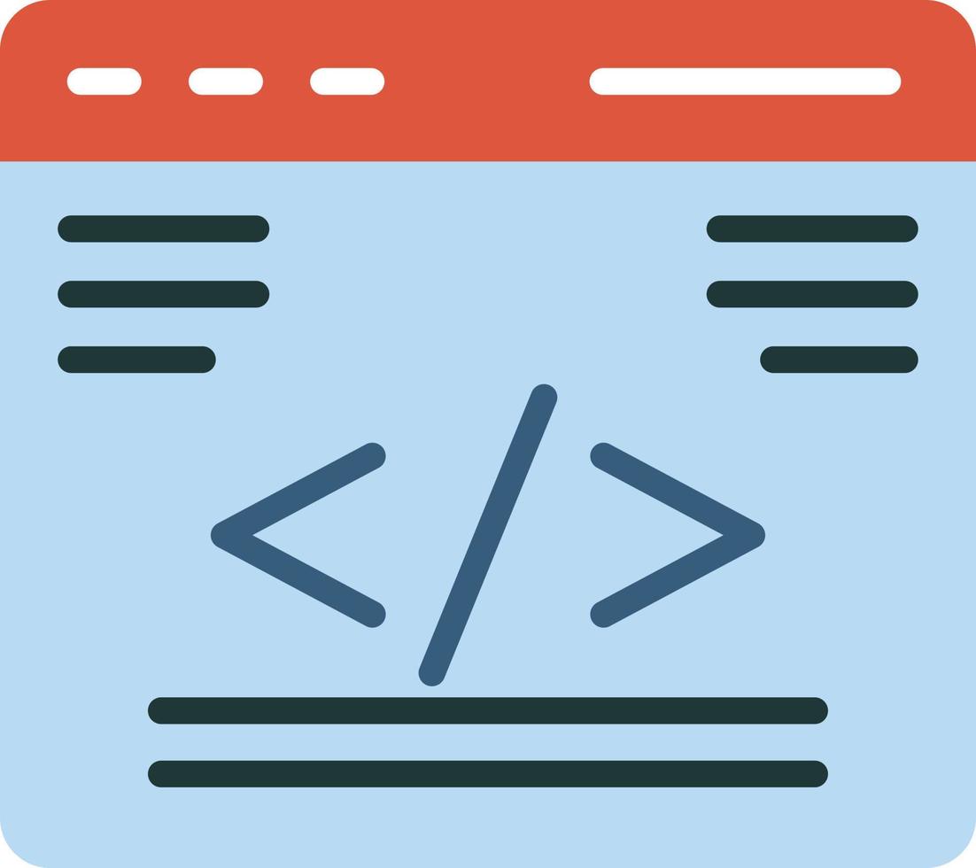 icono plano de programación web vector
