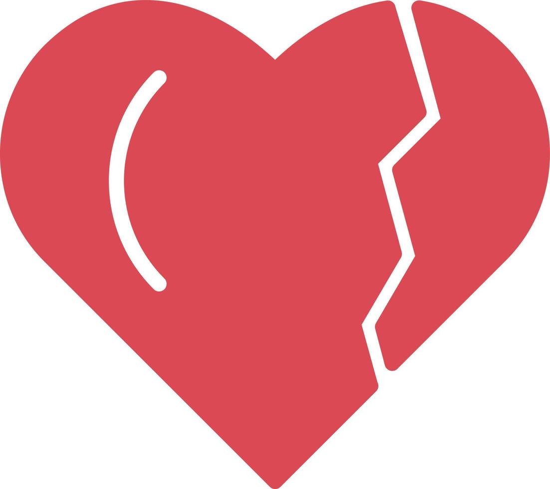 Heartbroken Flat Icon vector