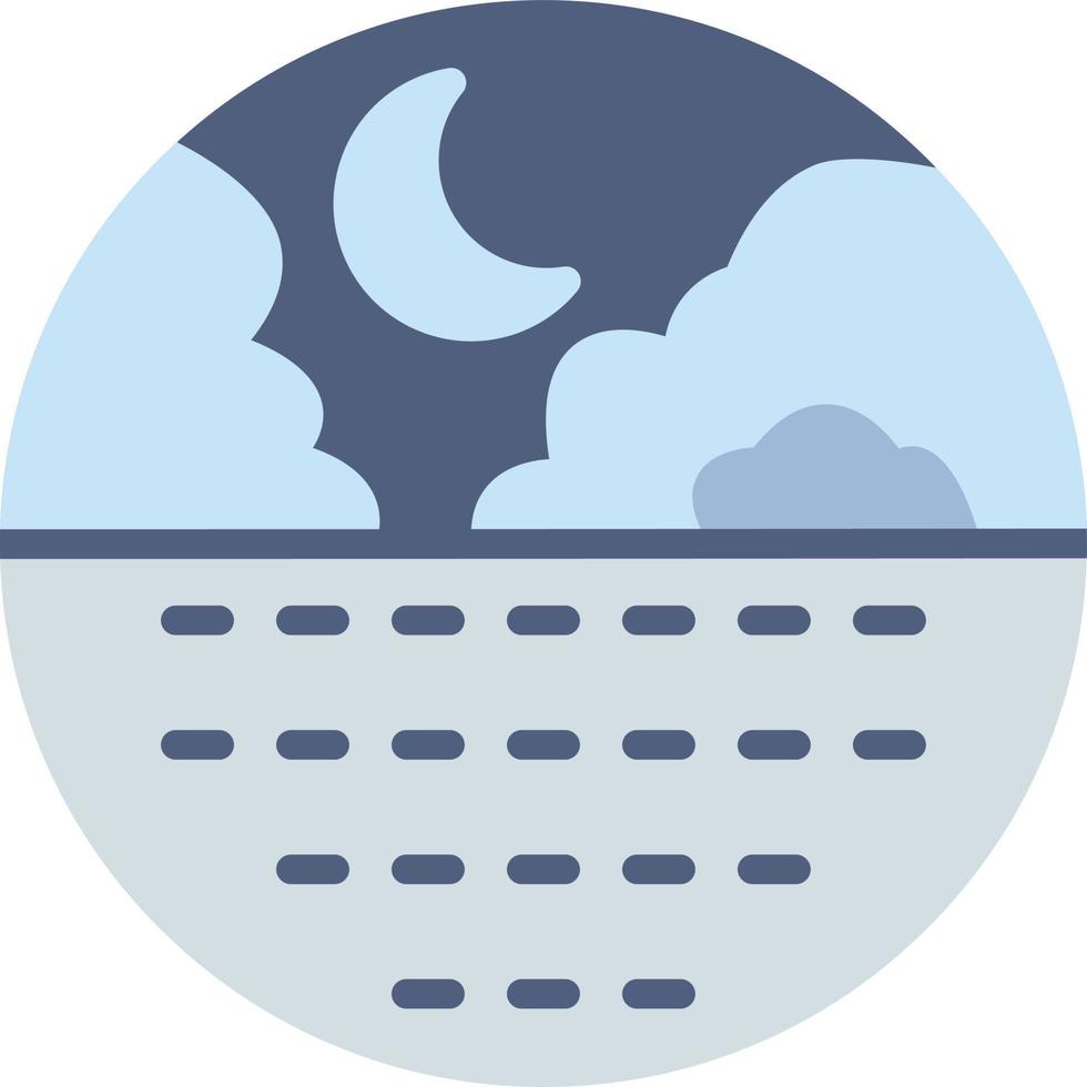 Crescent Flat Icon vector