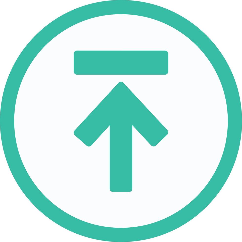 Upload Arrow Flat Icon vector