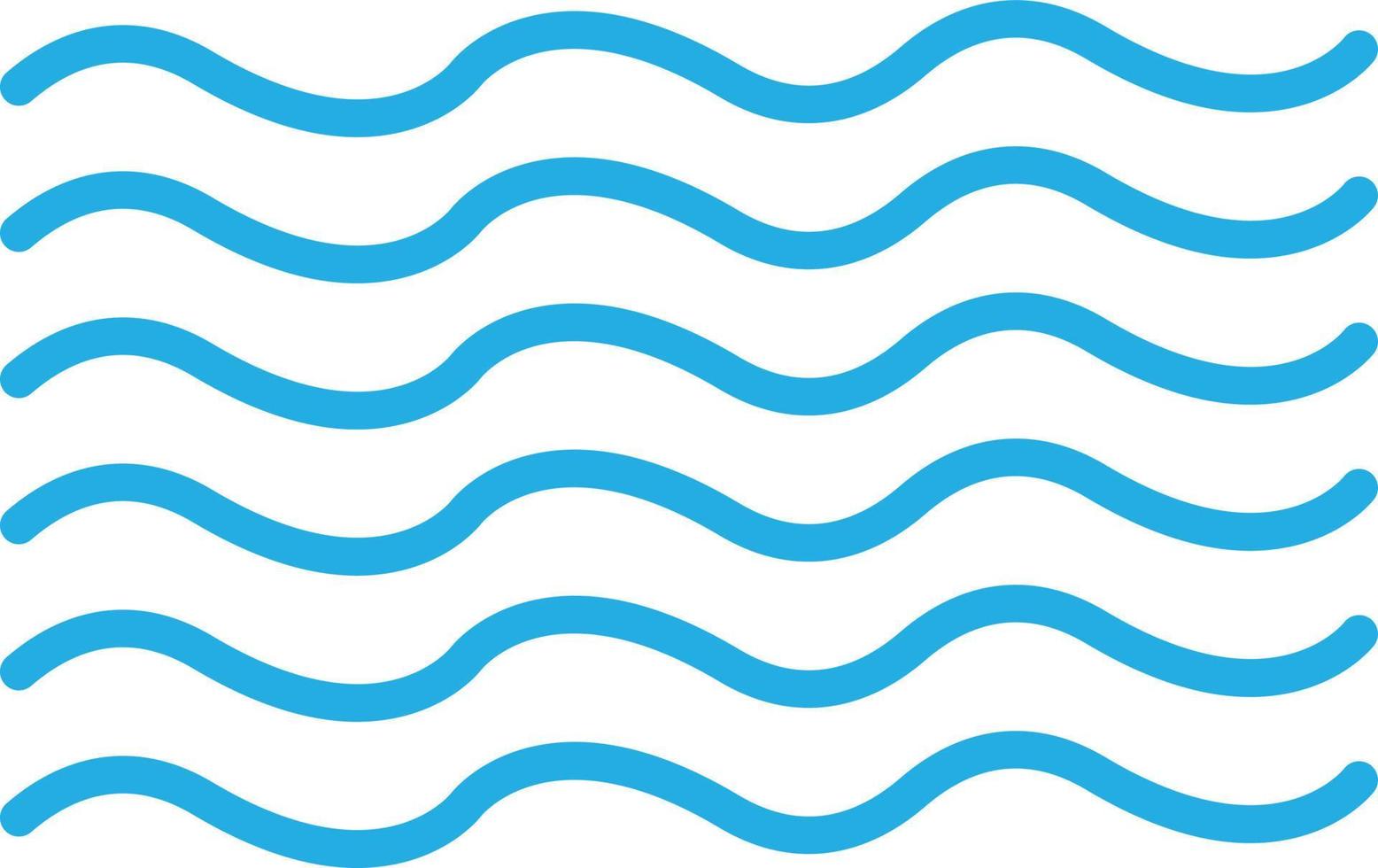 Waves Flat Icon vector