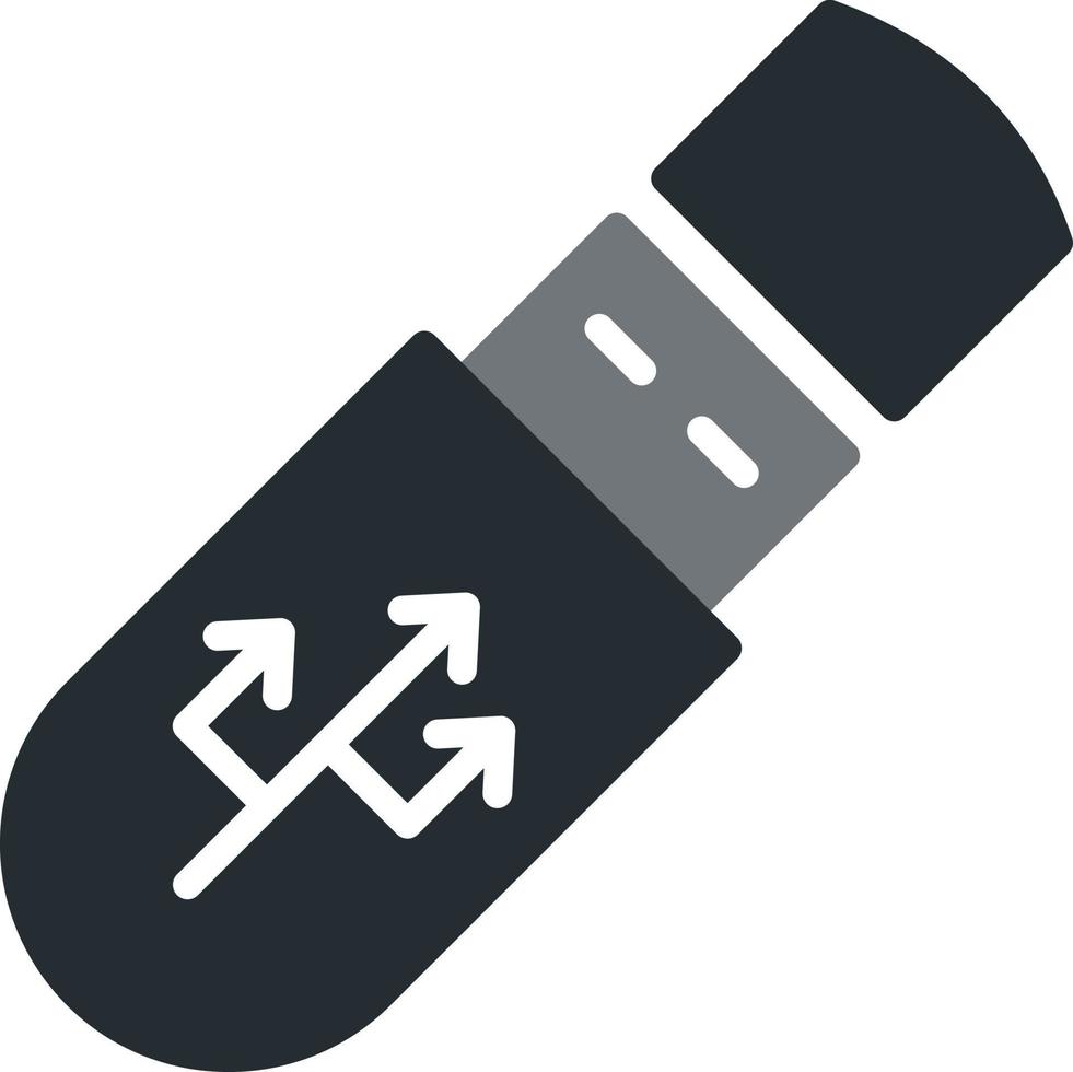 Flash Drive Flat Icon vector