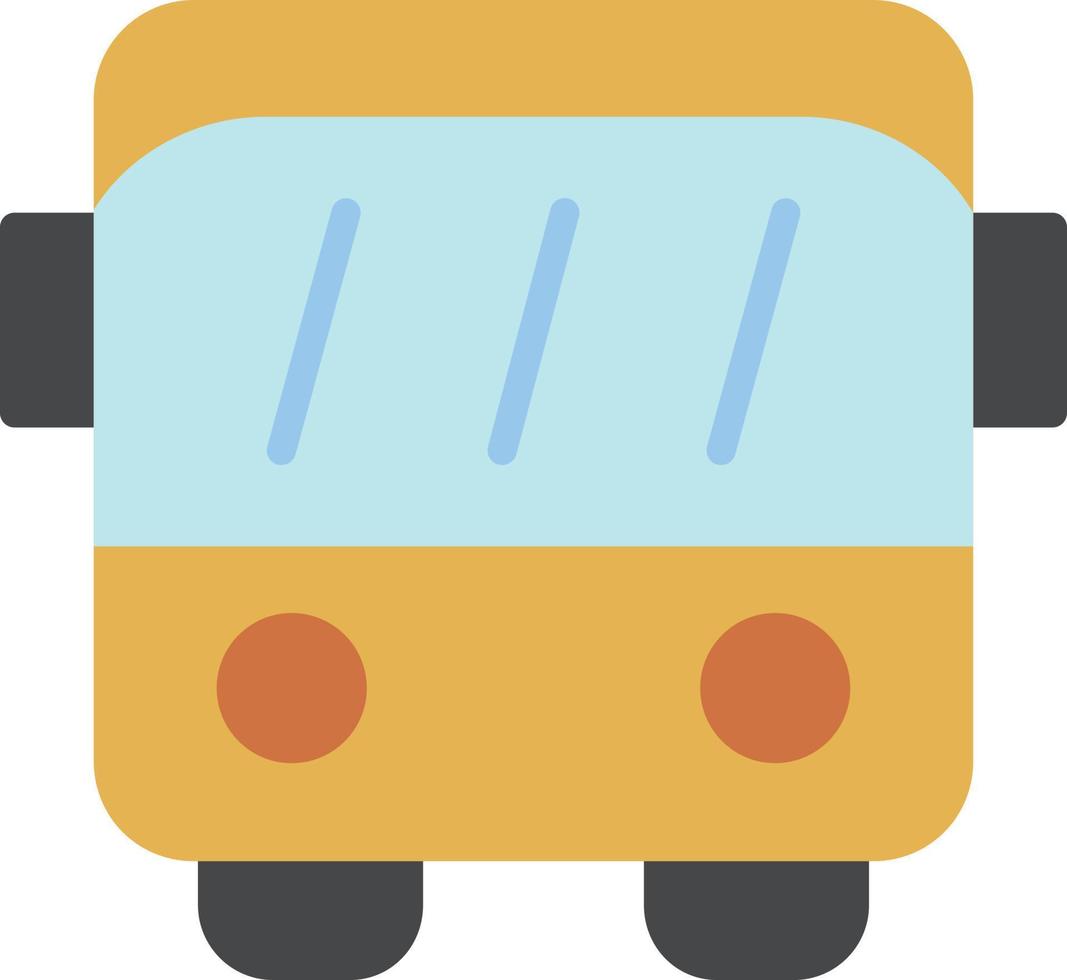 autobús, plano, icono vector