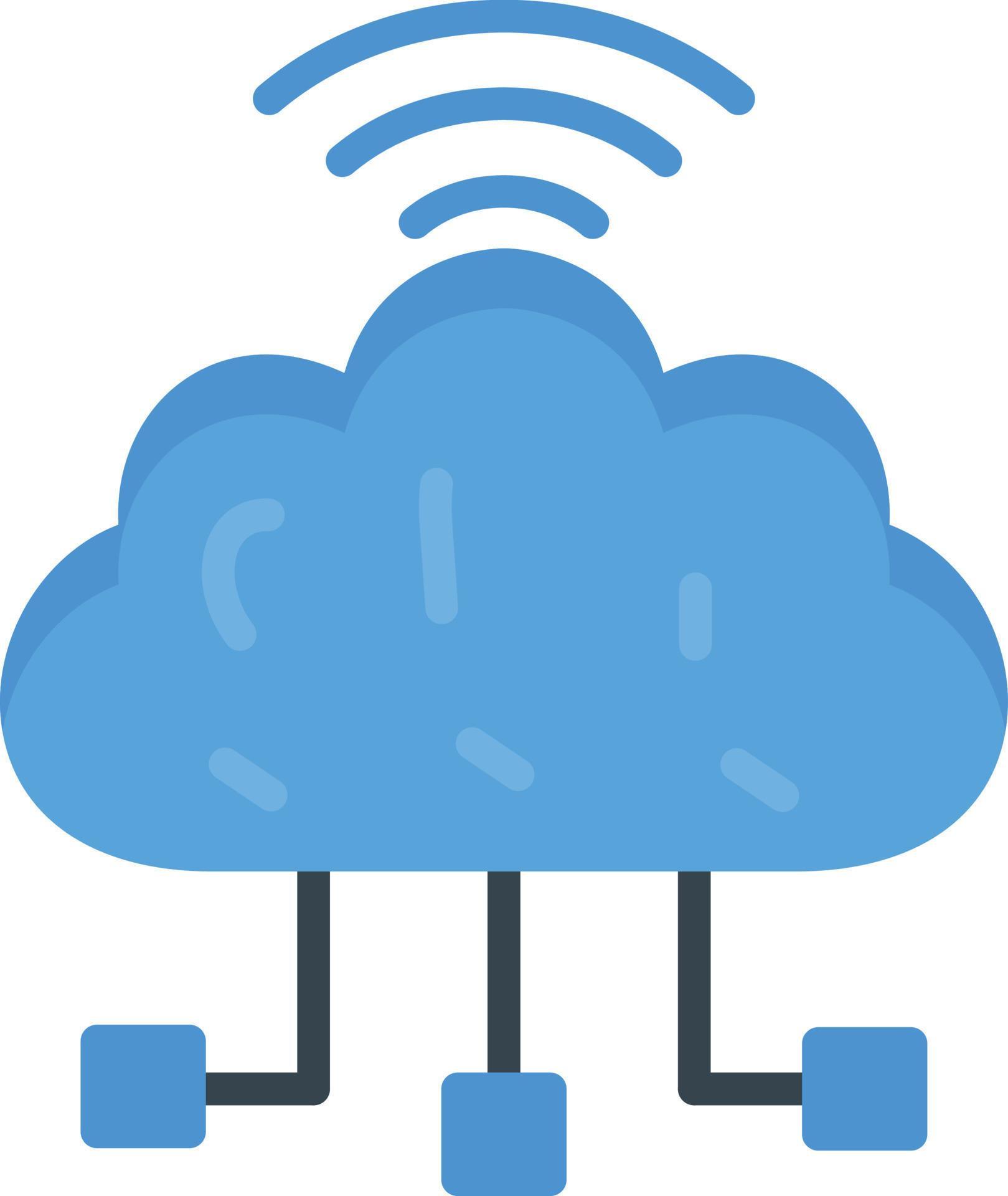 Cloud Computing Flat Icon 13950116 Vector Art at Vecteezy