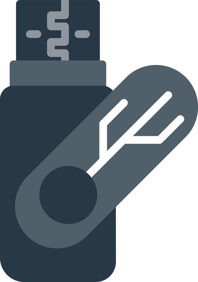 Usb Stick Flat Icon vector