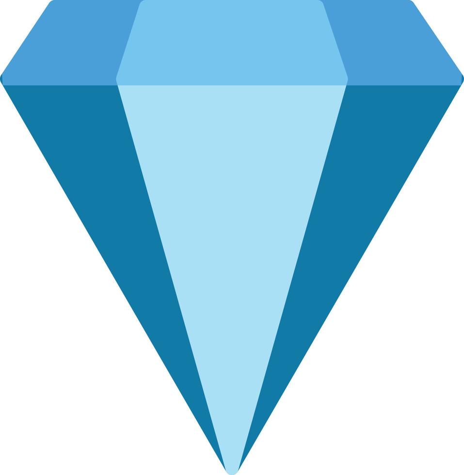 icono plano de diamante vector