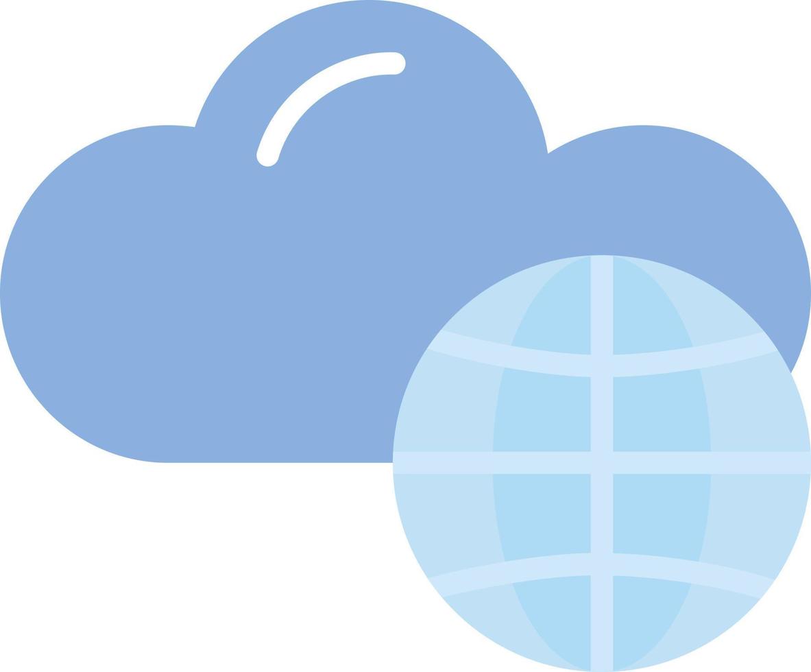 icono de nube plana vector