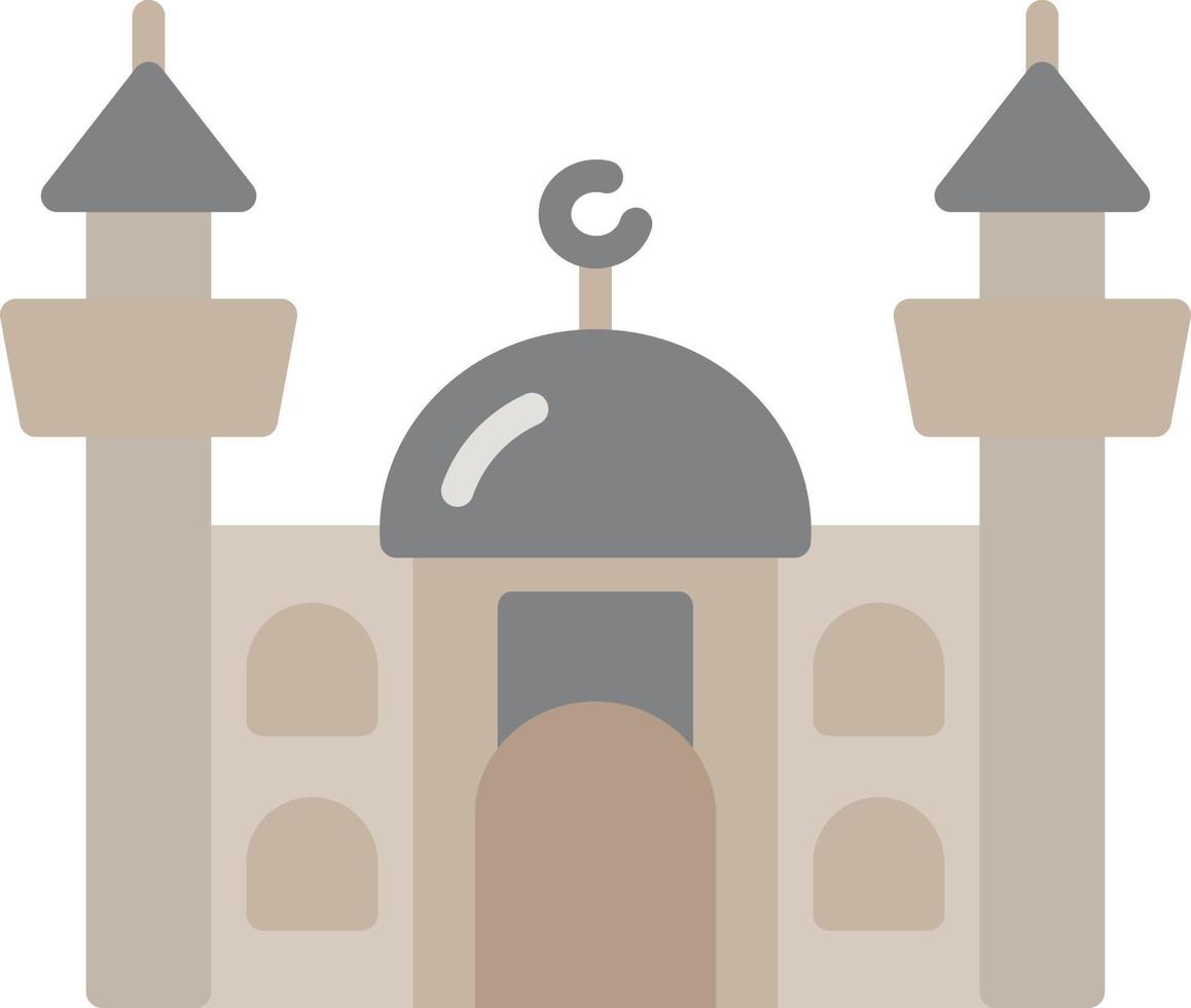 icono plano de la mezquita vector