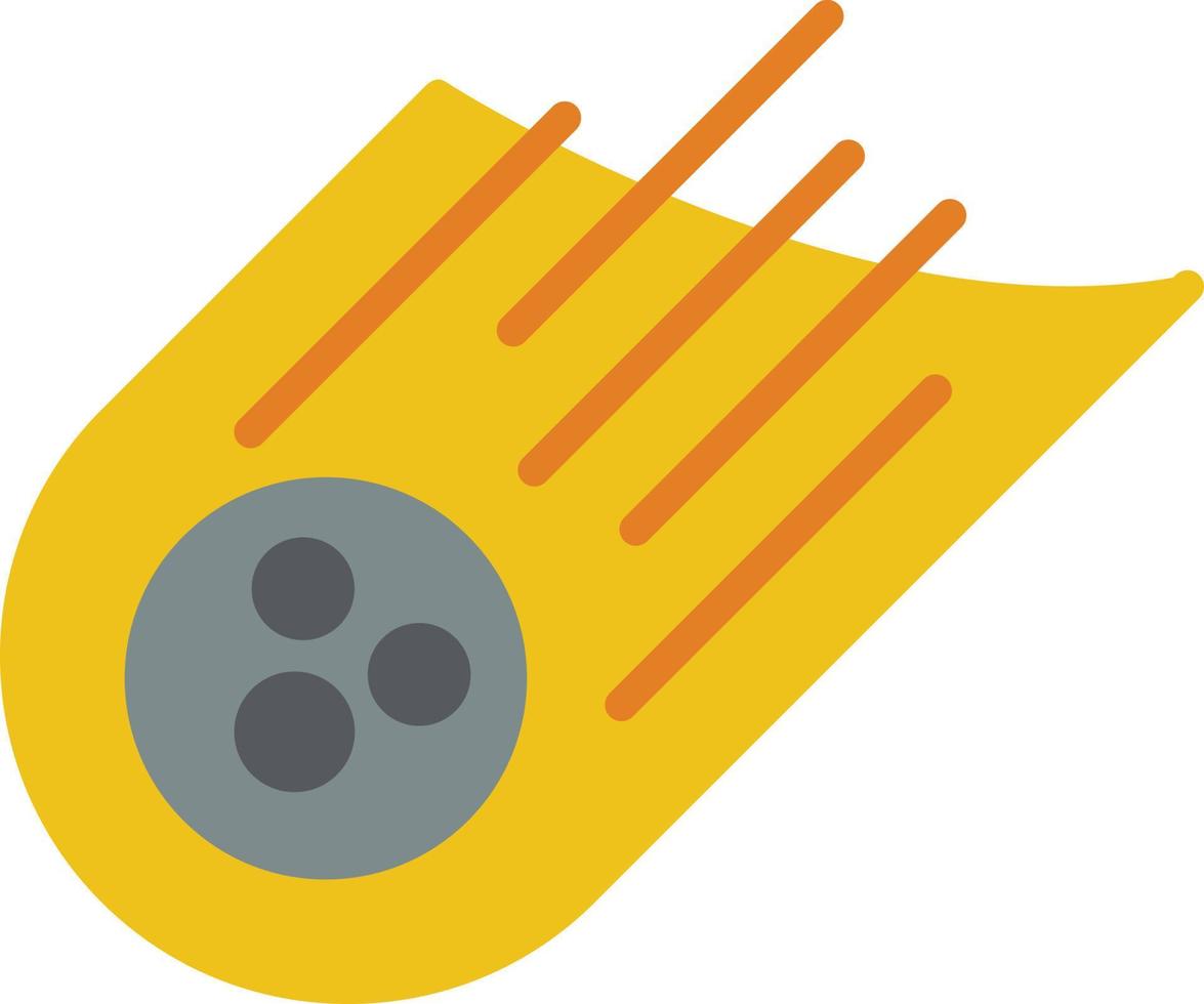 icono plano de meteorito vector