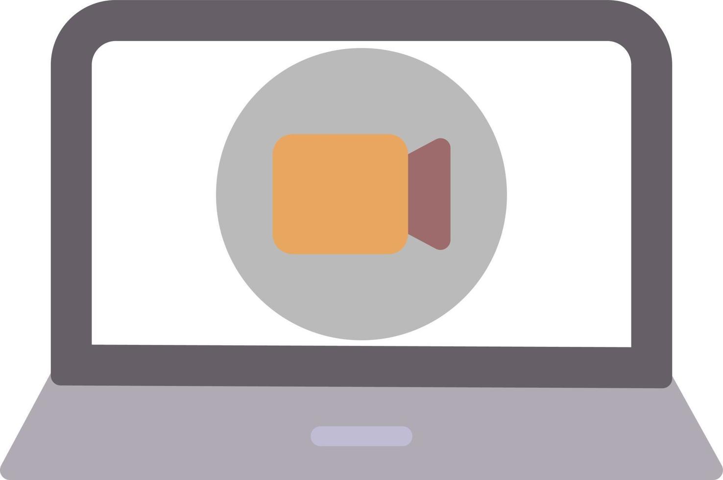 Video Call Flat Flat Icon vector